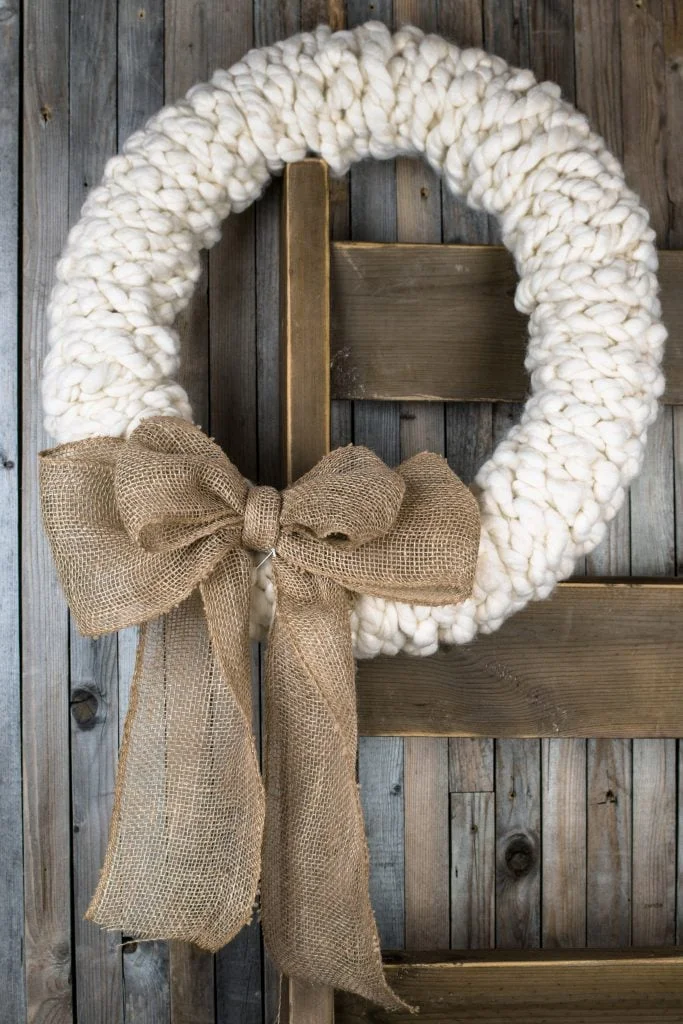 Chunky Yarn Rustic Wreath