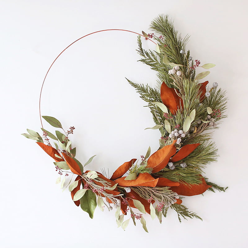 Asymmetrical Holiday Wreath