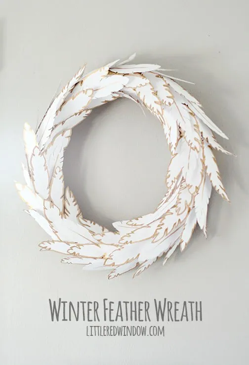 Winter Feather Wreath