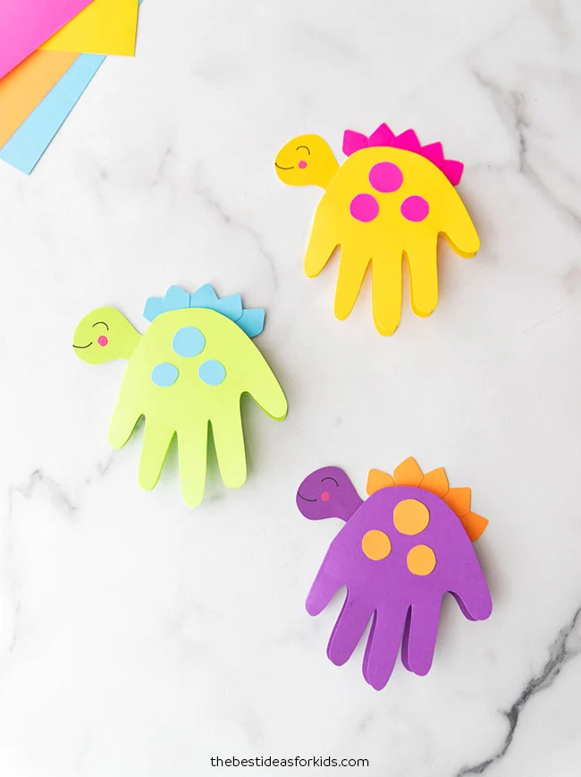 Dinosaur Handprint Cards