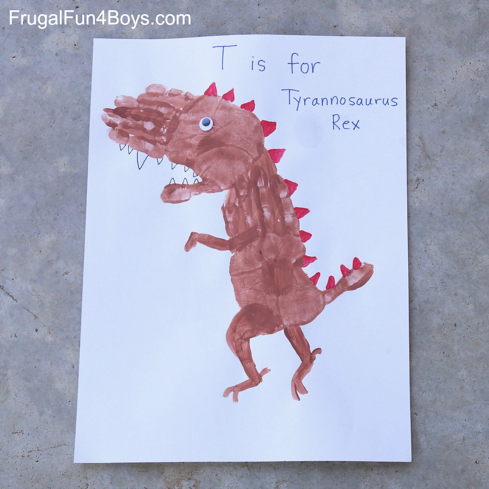 Handprint Dinosaurs Craft