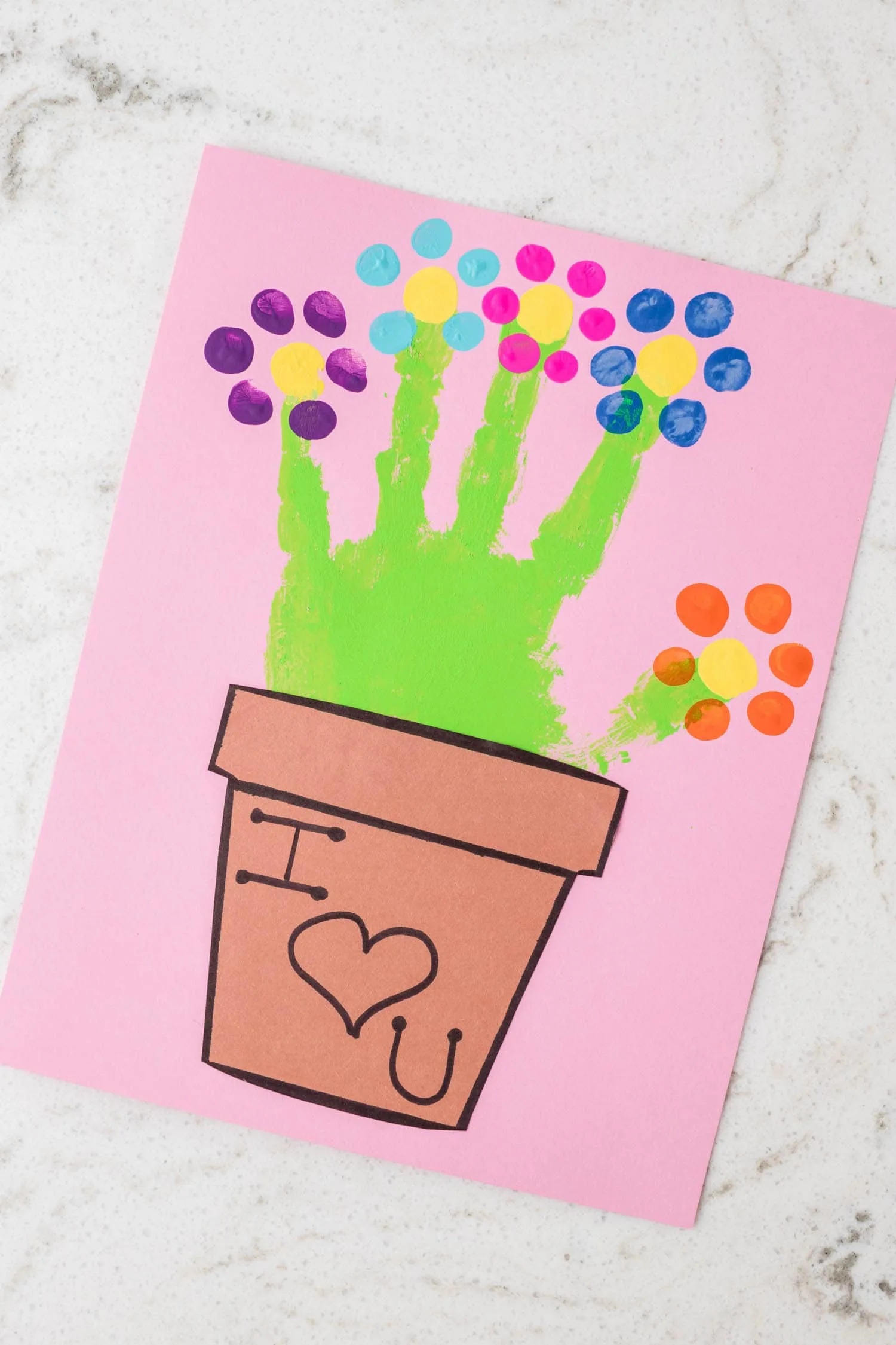 Handprint Flower Pot Craft