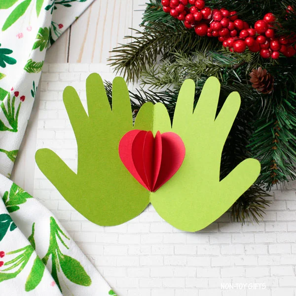 Handprint Grinch Card