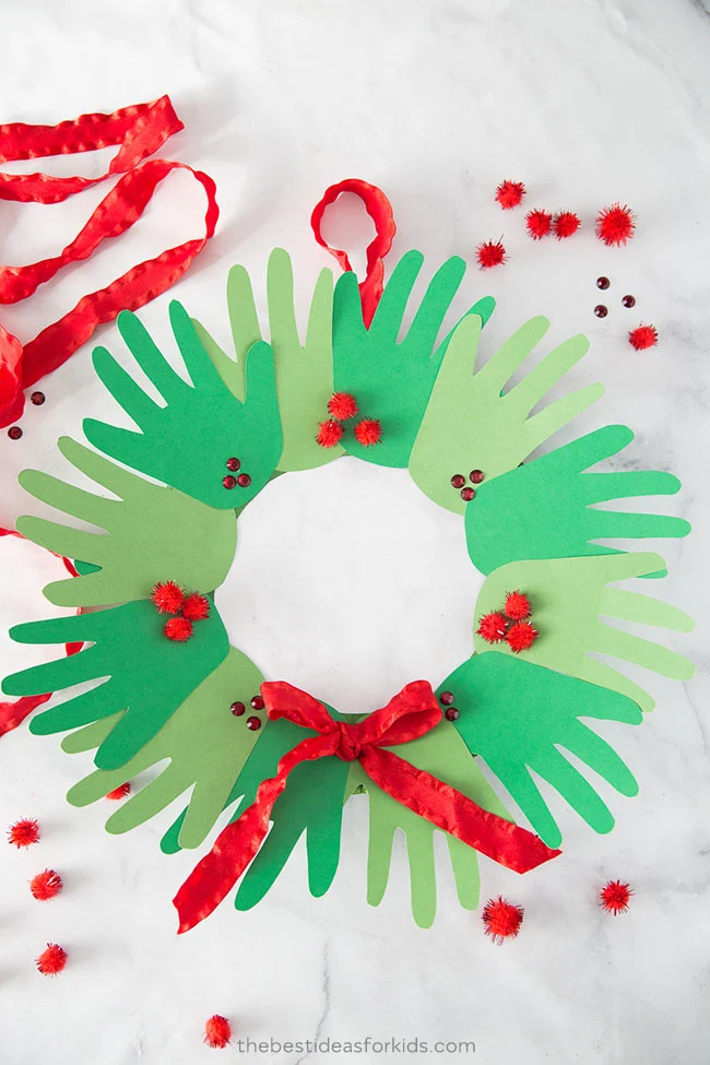 Handprint Christmas Wreath