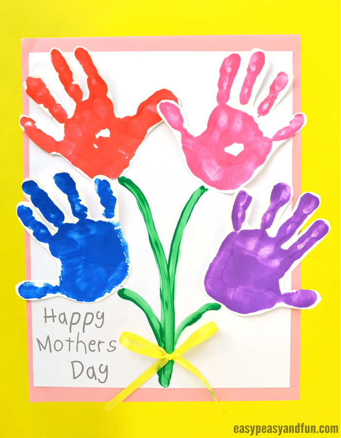 Mother's Day Handprint Art Flowers