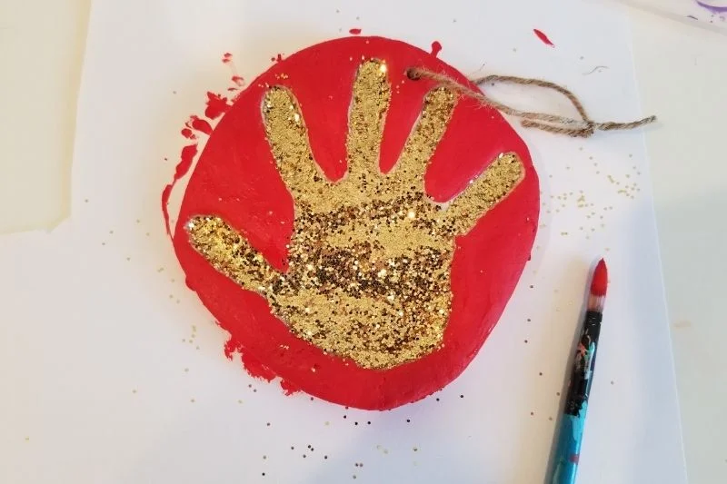 Salt Dough Handprint Christmas Ornament