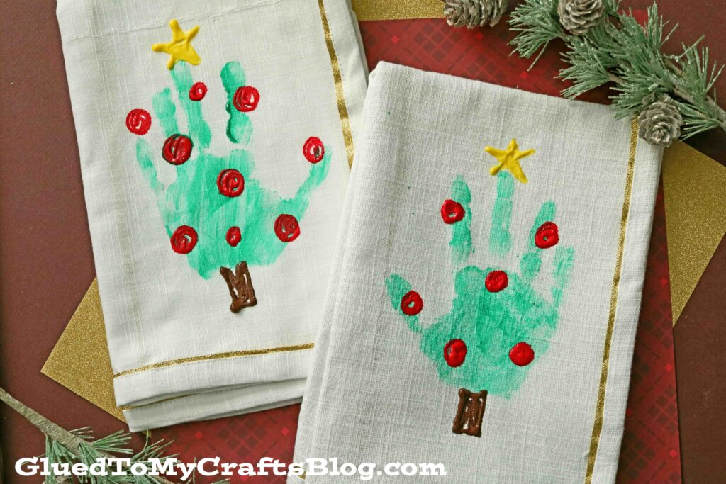 Handprint Christmas Tree Napkins