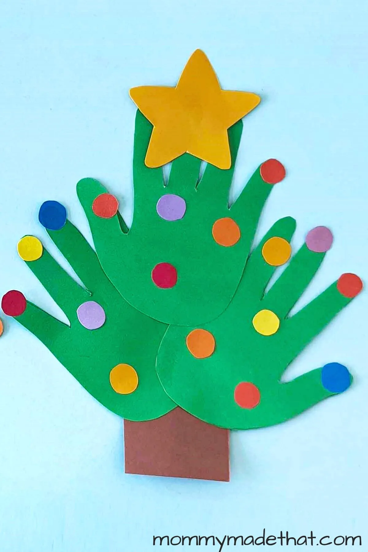 Handprint Christmas Tree Craft 