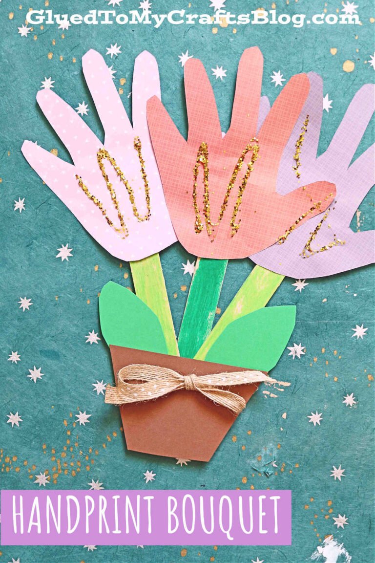 Paper Handprint Flower Bouquet