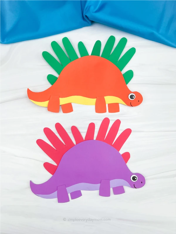 Stegosaurus Handprint Craft For Kids