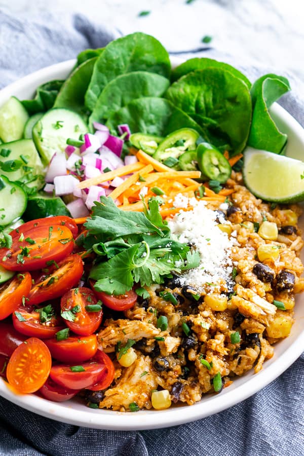 Instant Pot Chicken Burrito Bowl