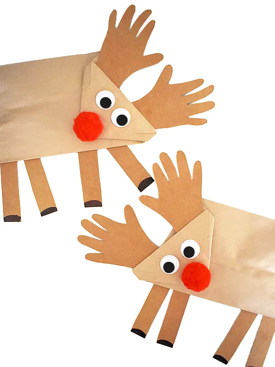 Paper Bag Reindeer Craft