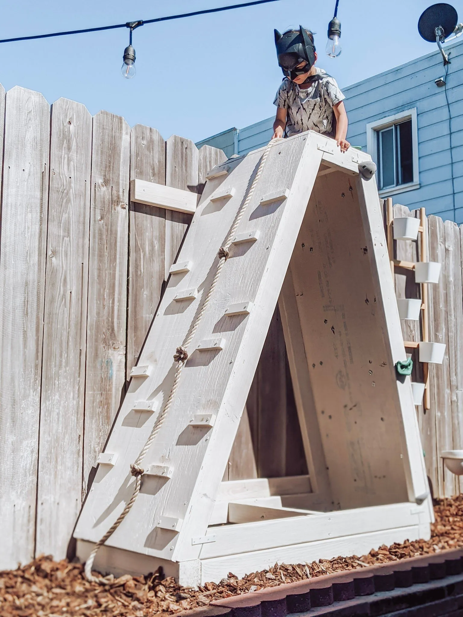 DIY Climbing Structure and Sand Box