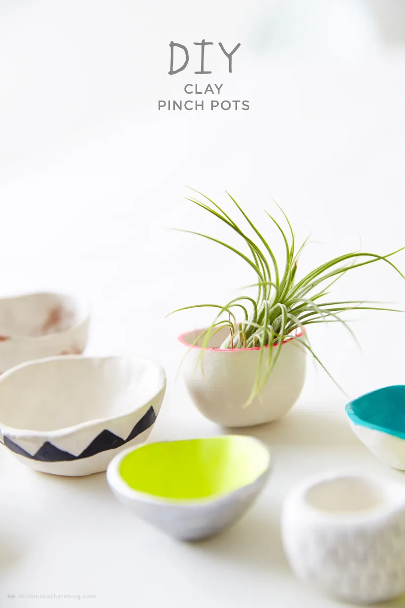 DIY Air Dry Clay Pinch Pots