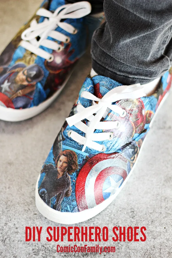DIY Avengers Superhero Shoes