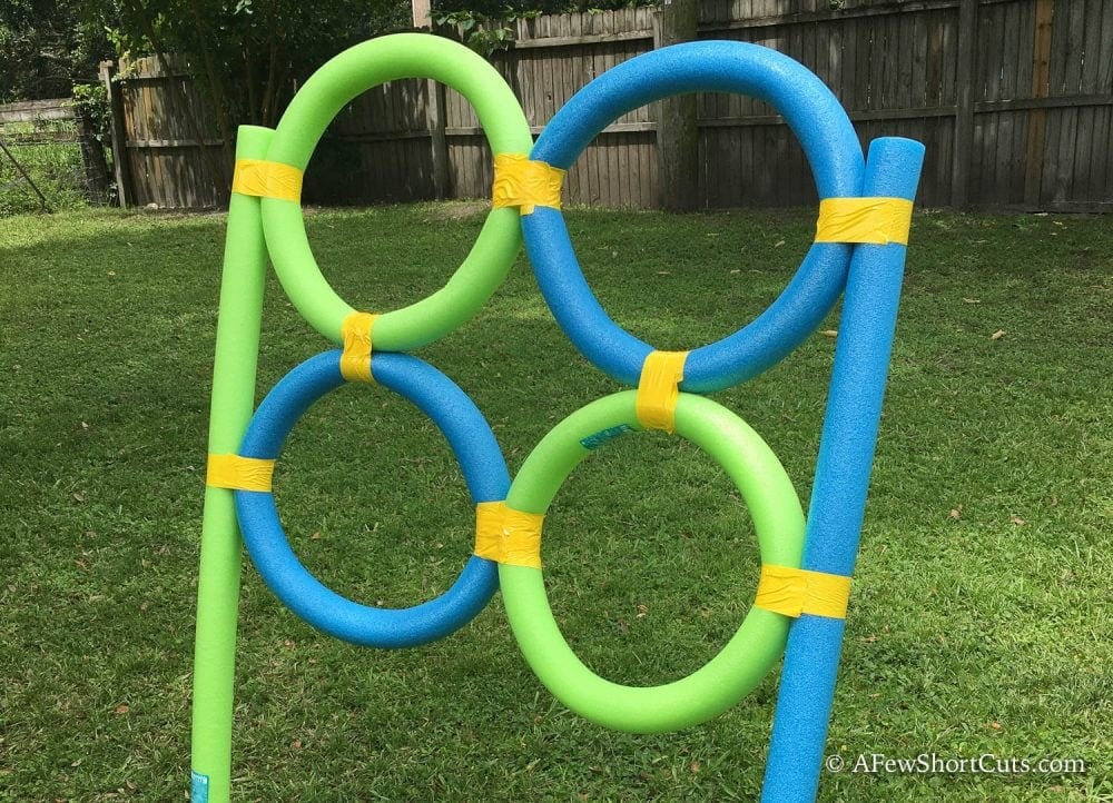 DIY Pool Noodle Frisbee Target