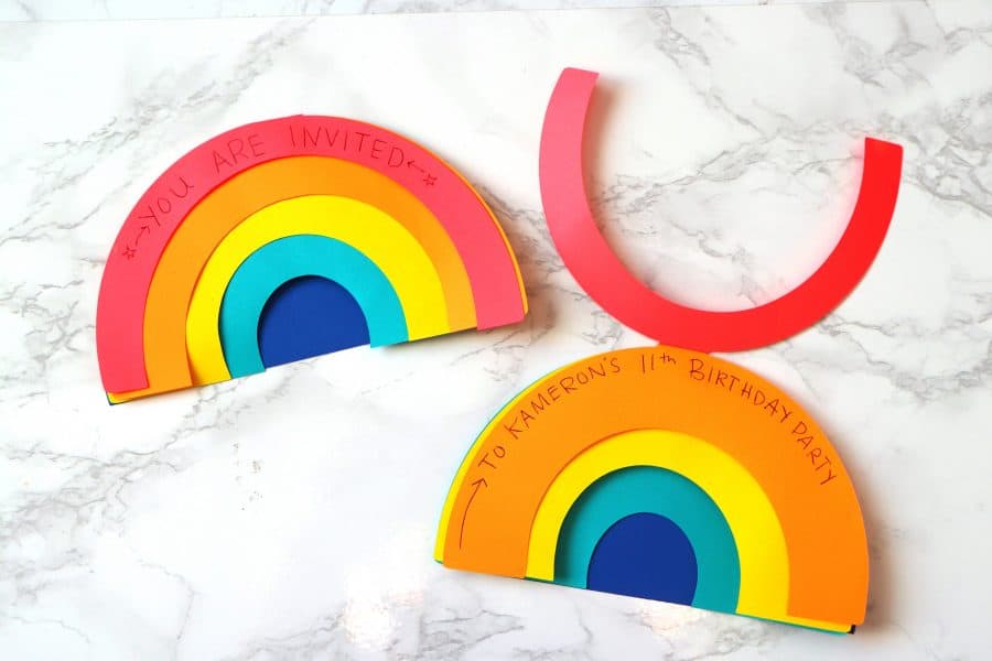 DIY Rainbow Invitation