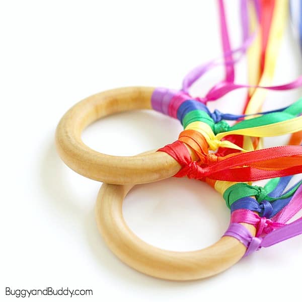Dancing Ribbon Rings Rainbow Party Favor
