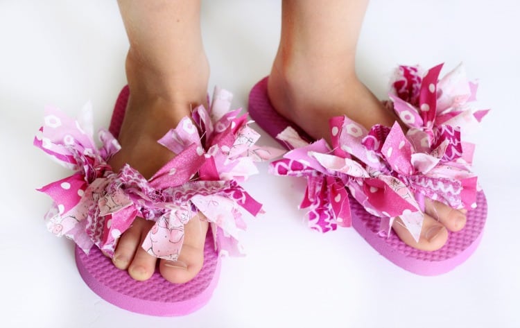 Scrap Fabric Flip Flops