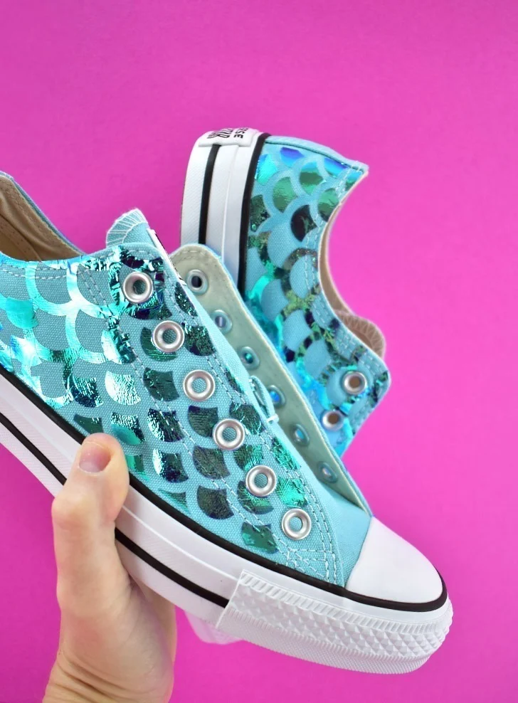 DIY Mermaid Sneakers