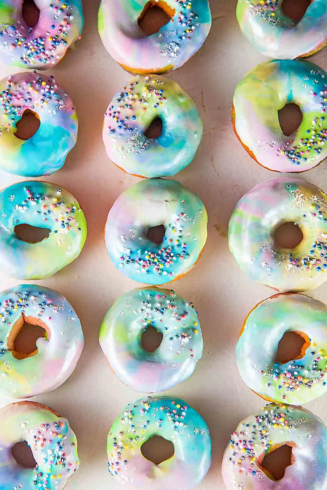 Mini Unicorn Rainbow Donuts