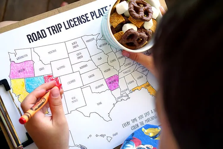License Plate Coloring Map