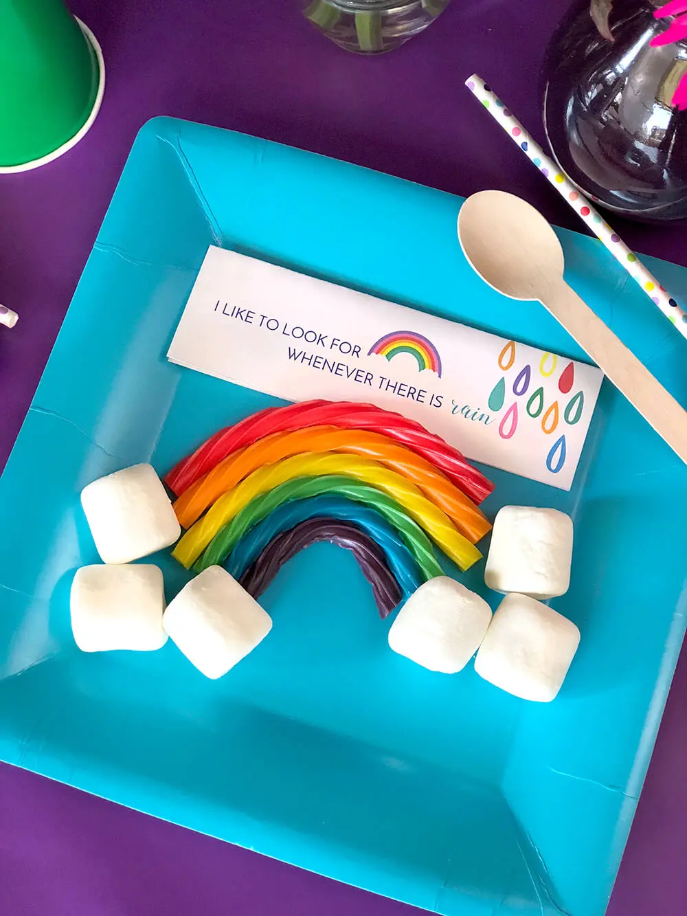 DIY Candy Licorice Rainbow Party Favors