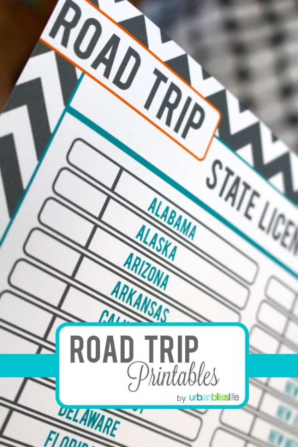 Road Trip Games Printables Pack