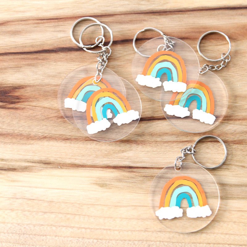 DIY Rainbow Keychains Party Favor