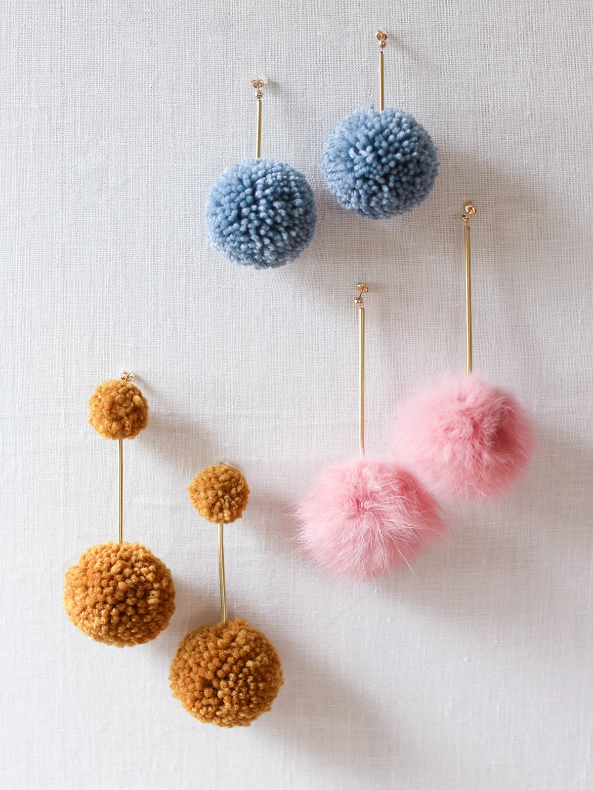 DIY Pom Pom Earrings