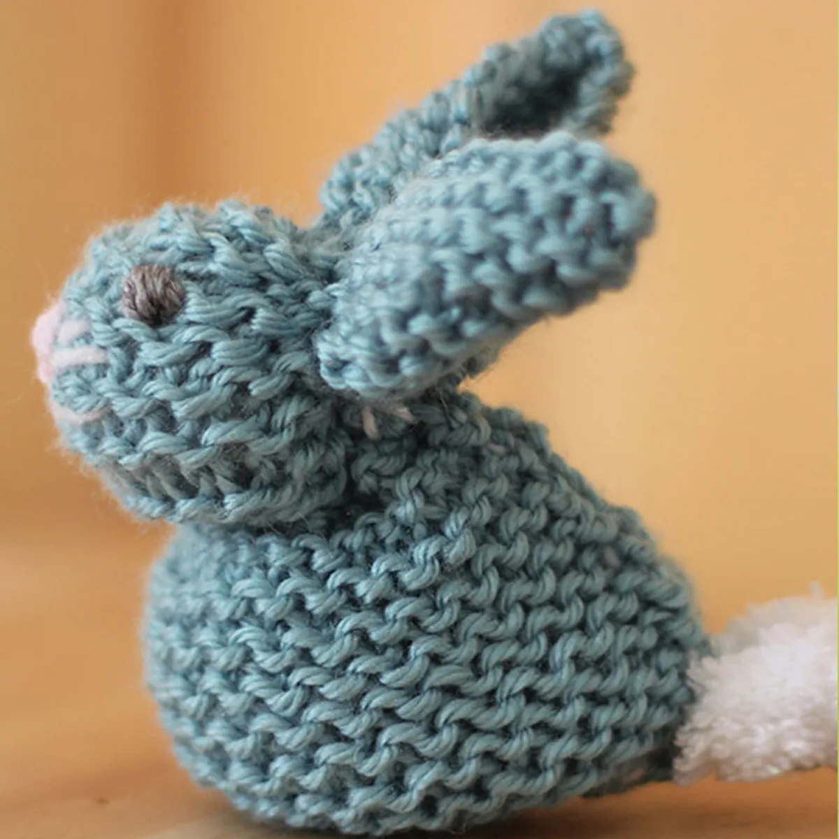 How to Knit a Bunny Softie from a Square