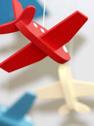 Wooden airplane toys for toddlers and preschoolers