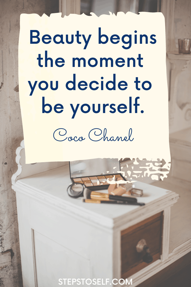 Beauty begins the moment you decide to be yourself affirmation