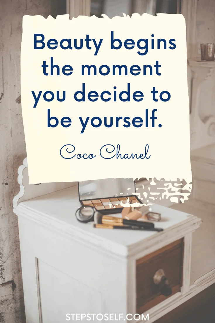 Beauty begins the moment you decide to be yourself affirmation