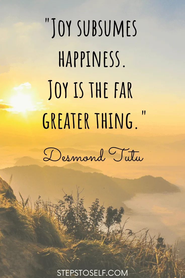 Joy subsumes happiness