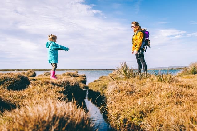Family hiking