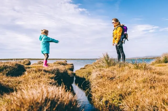 Family hiking