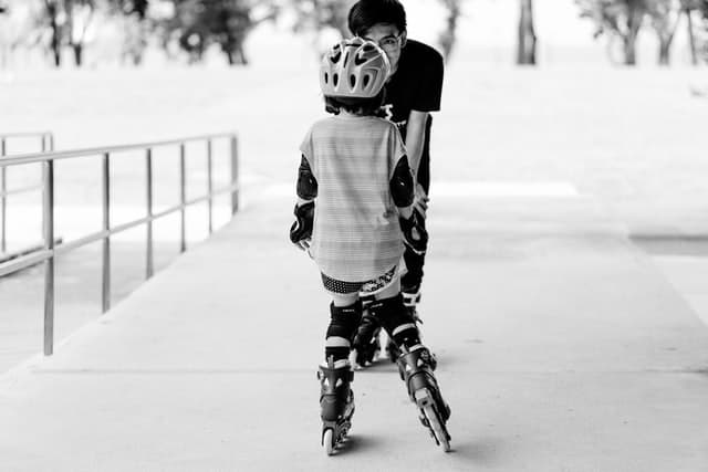 family roller skating