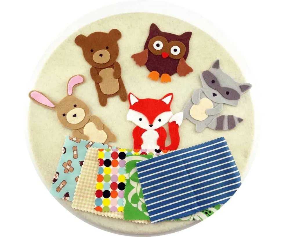 Felt animal busy board for toddlers