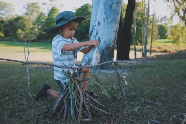 Kid camping