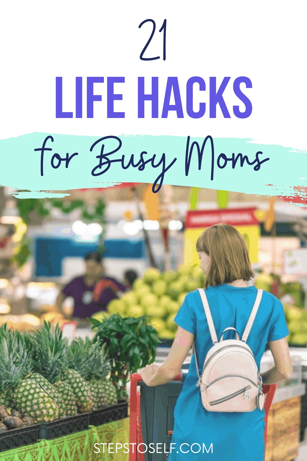 Life hacks for busy mom pin image
