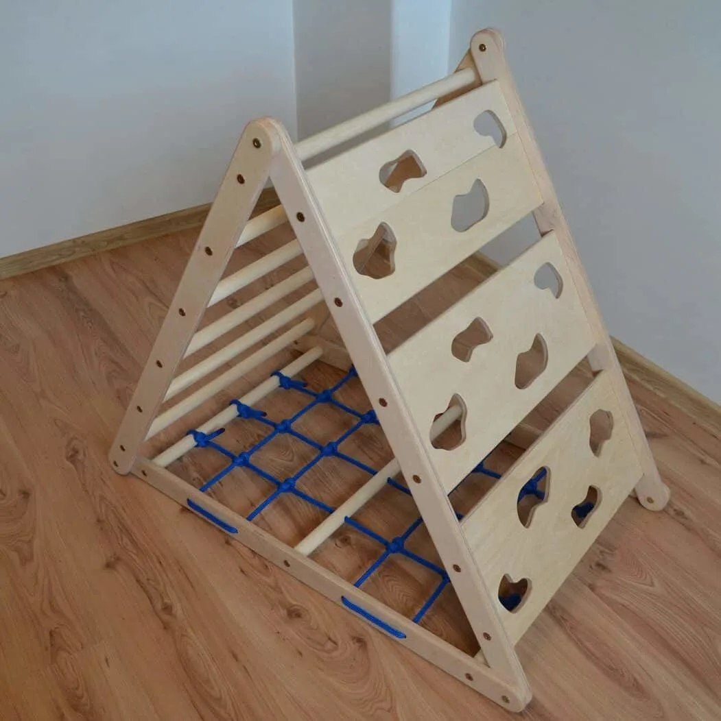 Pikler triangle climbing toy for toddlers
