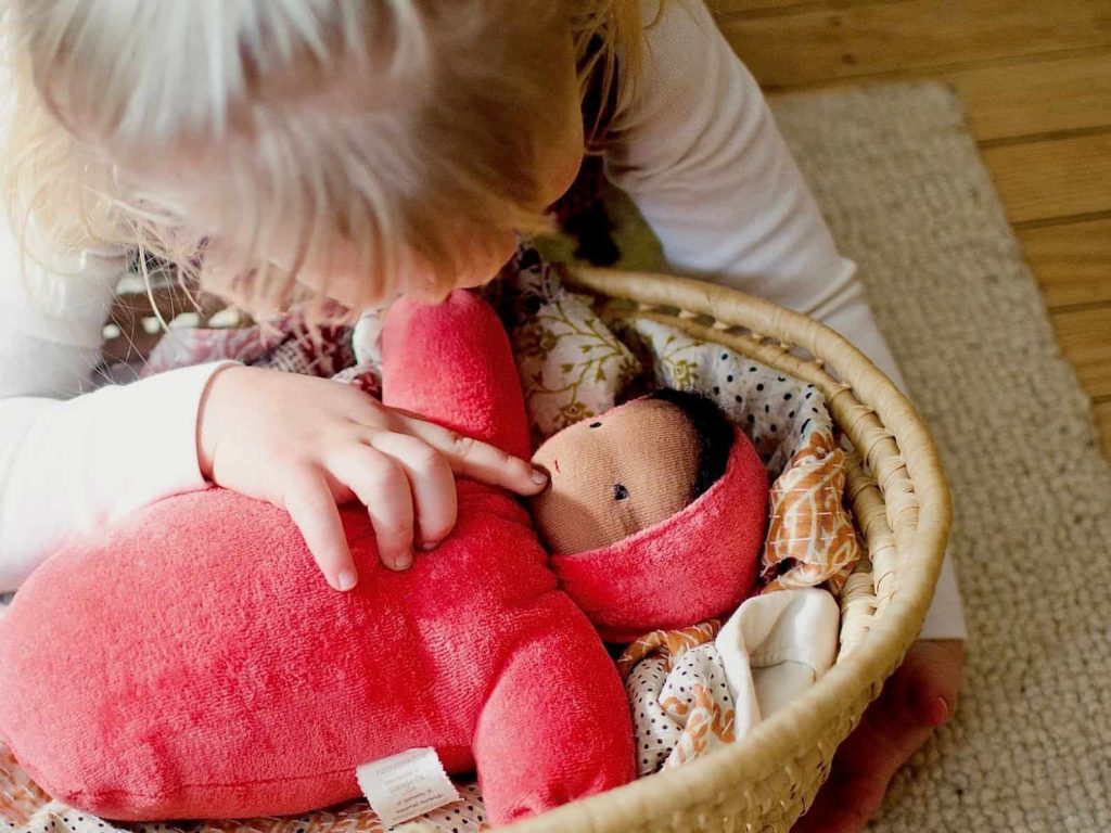 Handmade Waldorf baby doll from Etsy